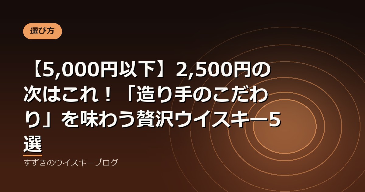 5,000円以下のおすすめウイスキーを紹介する記事のアイキャッチ画像